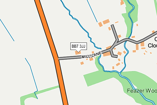 BB7 3JJ map - OS OpenMap – Local (Ordnance Survey)