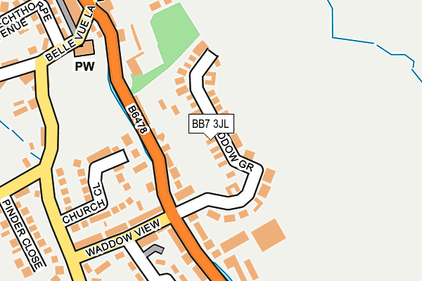 BB7 3JL map - OS OpenMap – Local (Ordnance Survey)