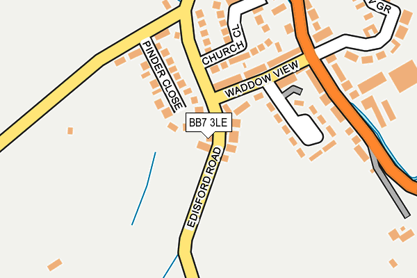 BB7 3LE map - OS OpenMap – Local (Ordnance Survey)