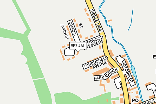 BB7 4AL map - OS OpenMap – Local (Ordnance Survey)