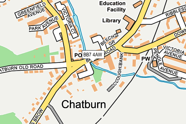 Map of CHATBURN P.O. AND STORES LTD at local scale