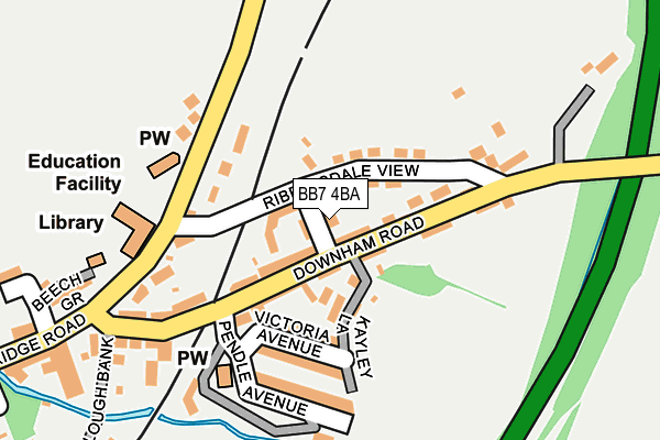 BB7 4BA map - OS OpenMap – Local (Ordnance Survey)