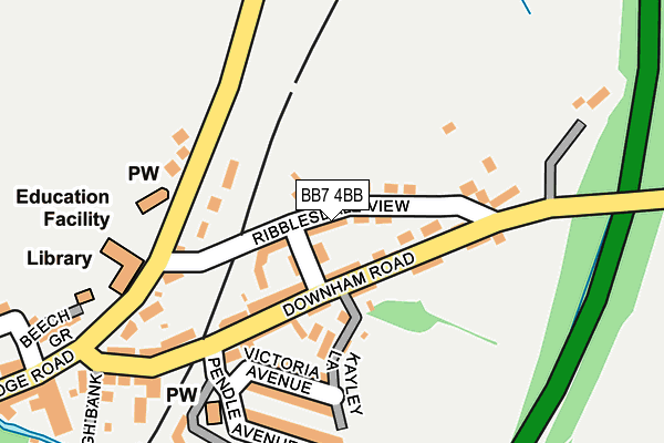 BB7 4BB map - OS OpenMap – Local (Ordnance Survey)