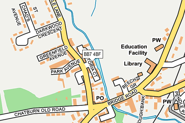 BB7 4BF map - OS OpenMap – Local (Ordnance Survey)