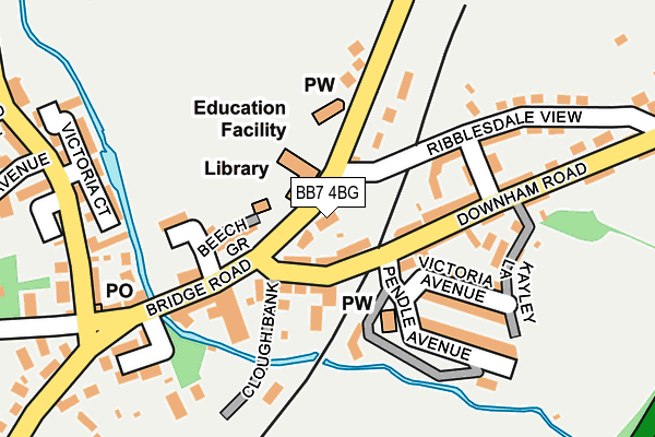 BB7 4BG map - OS OpenMap – Local (Ordnance Survey)