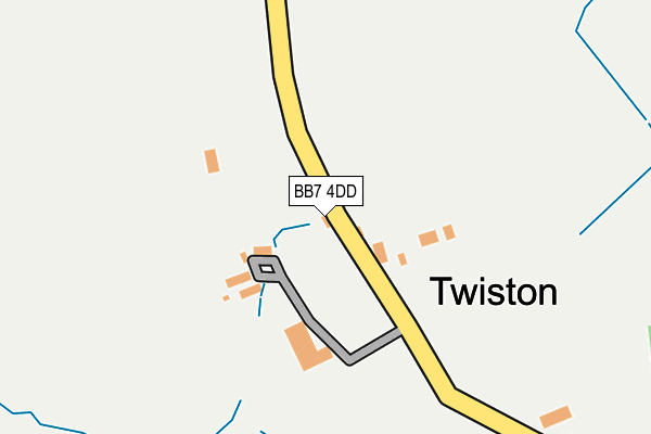 BB7 4DD map - OS OpenMap – Local (Ordnance Survey)