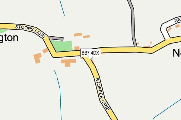 BB7 4DX map - OS OpenMap – Local (Ordnance Survey)