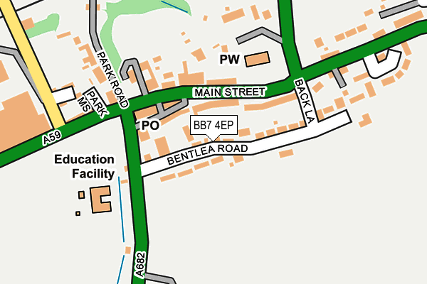 BB7 4EP map - OS OpenMap – Local (Ordnance Survey)