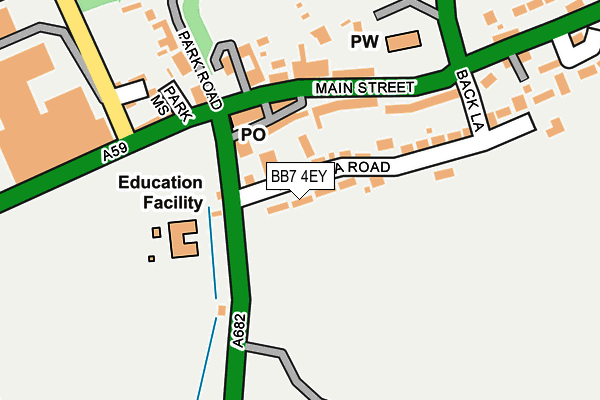 BB7 4EY map - OS OpenMap – Local (Ordnance Survey)