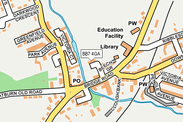 BB7 4GA map - OS OpenMap – Local (Ordnance Survey)