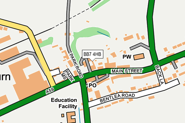 BB7 4HB map - OS OpenMap – Local (Ordnance Survey)