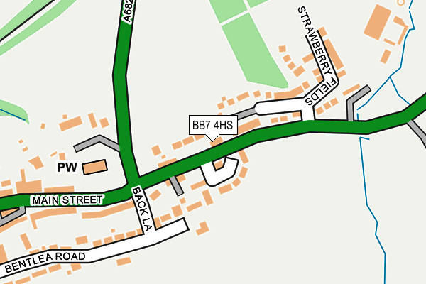 BB7 4HS map - OS OpenMap – Local (Ordnance Survey)