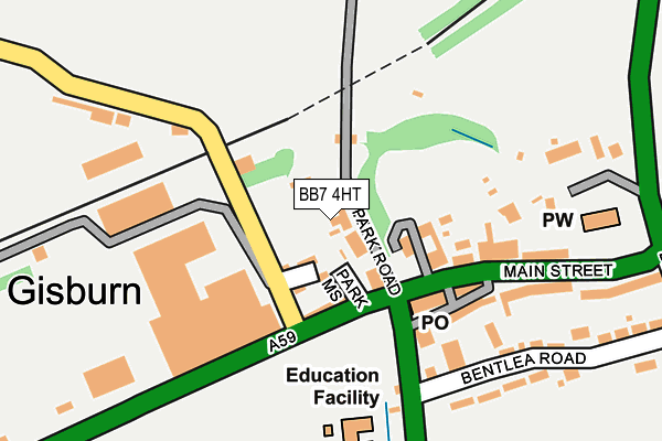 BB7 4HT map - OS OpenMap – Local (Ordnance Survey)