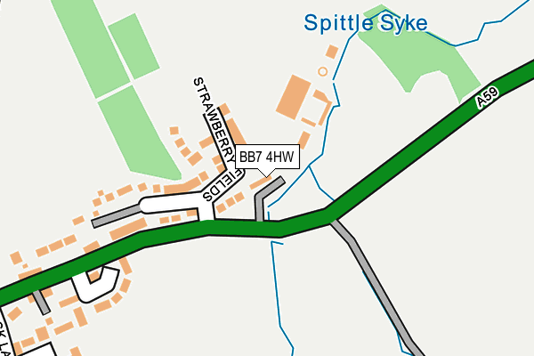 BB7 4HW map - OS OpenMap – Local (Ordnance Survey)