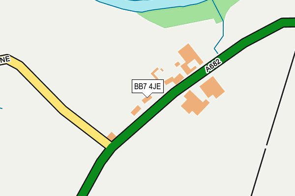 BB7 4JE map - OS OpenMap – Local (Ordnance Survey)