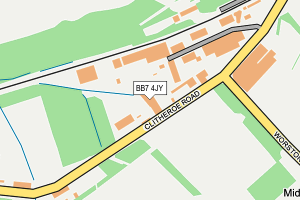 BB7 4JY map - OS OpenMap – Local (Ordnance Survey)