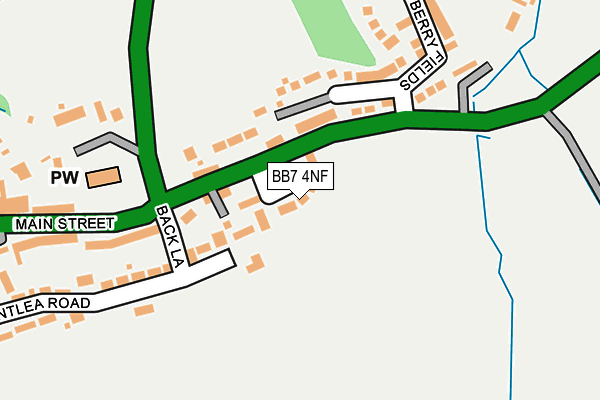 BB7 4NF map - OS OpenMap – Local (Ordnance Survey)