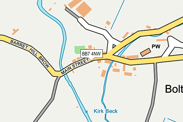 BB7 4NW map - OS OpenMap – Local (Ordnance Survey)