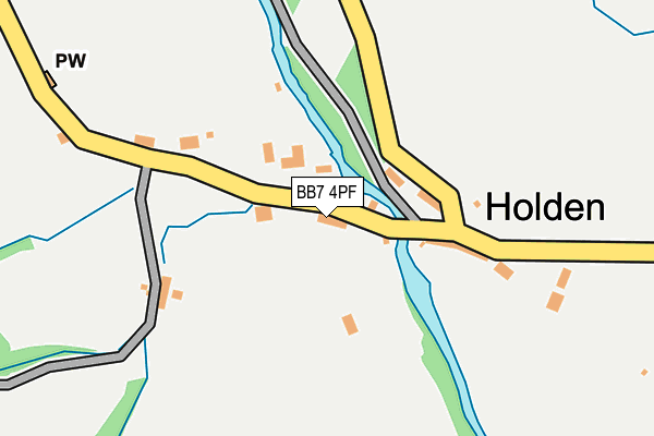 BB7 4PF map - OS OpenMap – Local (Ordnance Survey)