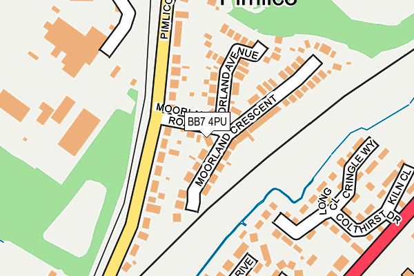 BB7 4PU map - OS OpenMap – Local (Ordnance Survey)