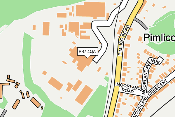 BB7 4QA map - OS OpenMap – Local (Ordnance Survey)