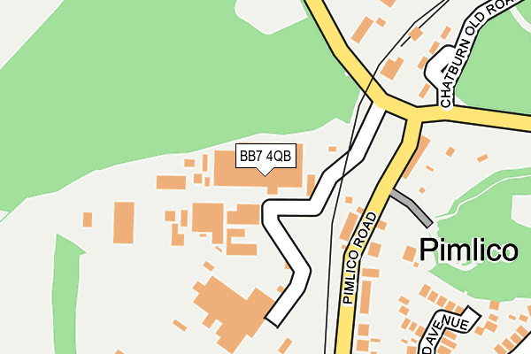 BB7 4QB map - OS OpenMap – Local (Ordnance Survey)