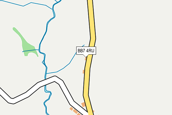 BB7 4RU map - OS OpenMap – Local (Ordnance Survey)