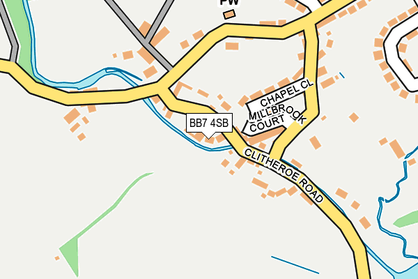 BB7 4SB map - OS OpenMap – Local (Ordnance Survey)