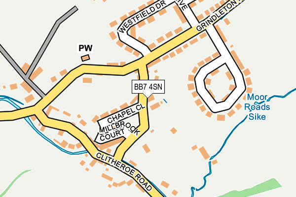 BB7 4SN map - OS OpenMap – Local (Ordnance Survey)