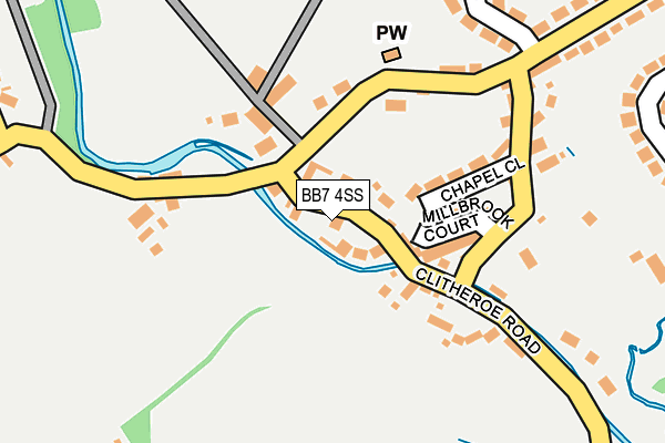 BB7 4SS map - OS OpenMap – Local (Ordnance Survey)