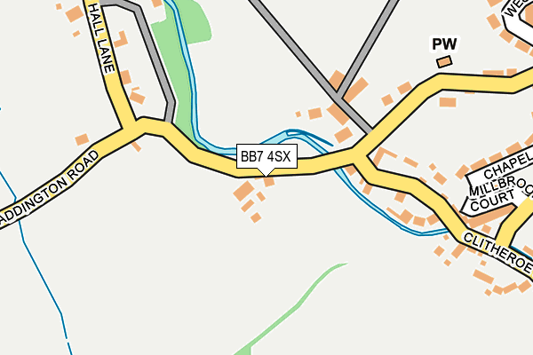 BB7 4SX map - OS OpenMap – Local (Ordnance Survey)