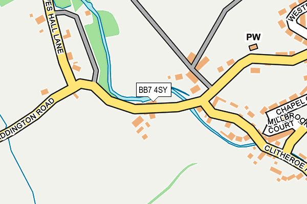 BB7 4SY map - OS OpenMap – Local (Ordnance Survey)