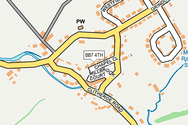 BB7 4TH map - OS OpenMap – Local (Ordnance Survey)