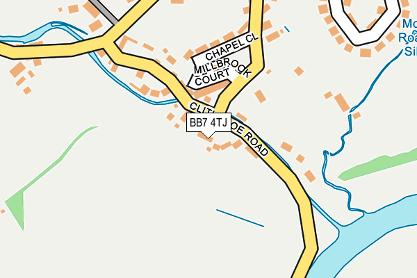 BB7 4TJ map - OS OpenMap – Local (Ordnance Survey)