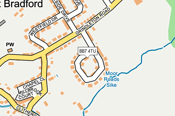 BB7 4TU map - OS OpenMap – Local (Ordnance Survey)