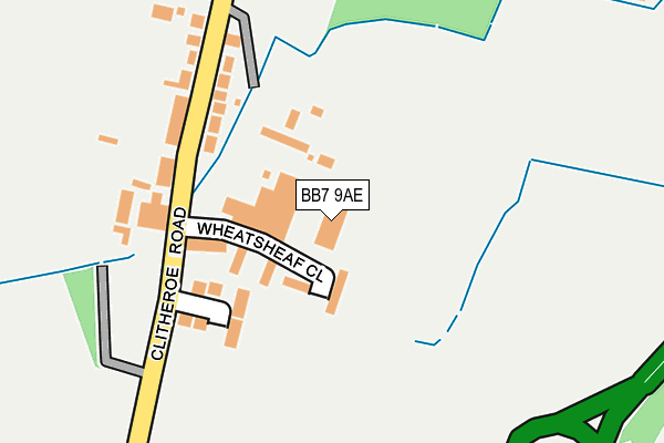 BB7 9AE map - OS OpenMap – Local (Ordnance Survey)