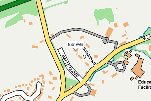 BB7 9AG map - OS OpenMap – Local (Ordnance Survey)