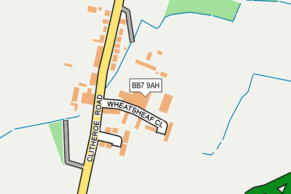 BB7 9AH map - OS OpenMap – Local (Ordnance Survey)