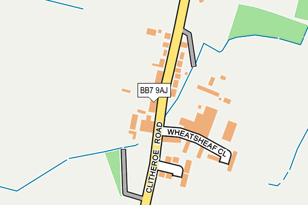 BB7 9AJ map - OS OpenMap – Local (Ordnance Survey)