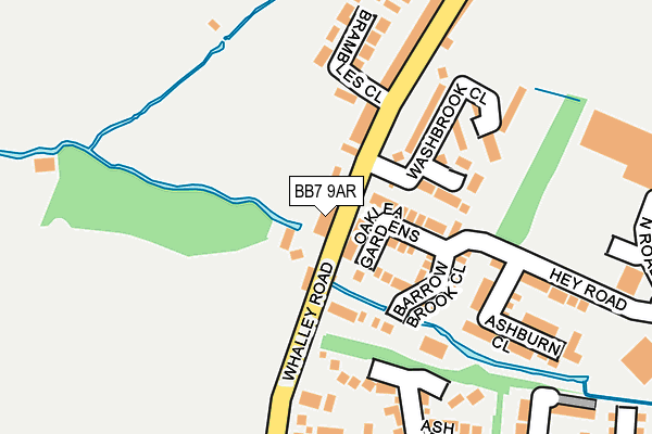 BB7 9AR map - OS OpenMap – Local (Ordnance Survey)