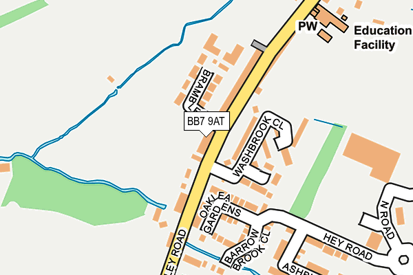 BB7 9AT map - OS OpenMap – Local (Ordnance Survey)