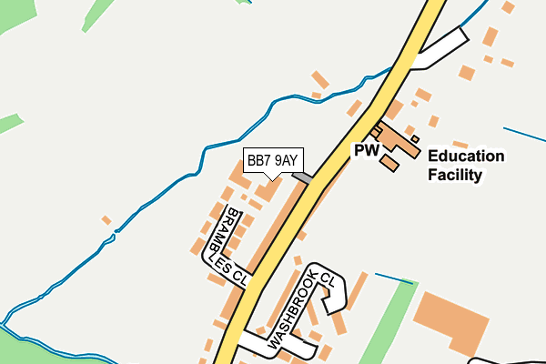 BB7 9AY map - OS OpenMap – Local (Ordnance Survey)