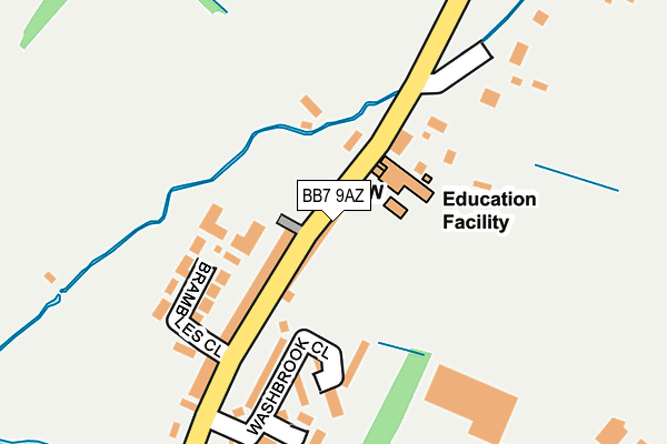 BB7 9AZ map - OS OpenMap – Local (Ordnance Survey)