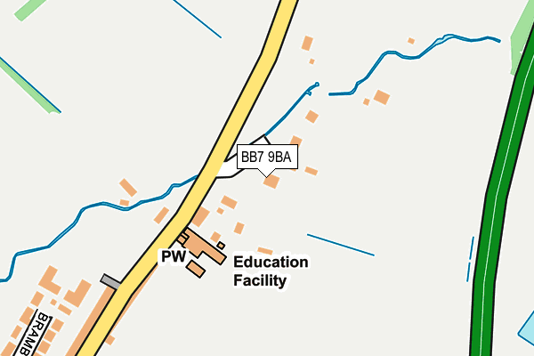 BB7 9BA map - OS OpenMap – Local (Ordnance Survey)