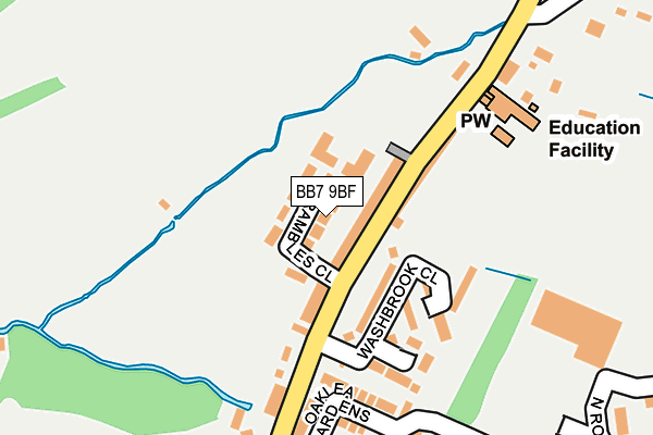 BB7 9BF map - OS OpenMap – Local (Ordnance Survey)