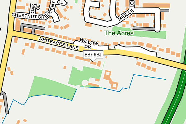 BB7 9BJ map - OS OpenMap – Local (Ordnance Survey)