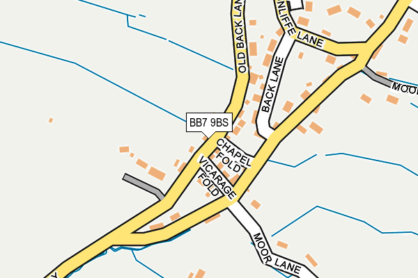 BB7 9BS map - OS OpenMap – Local (Ordnance Survey)