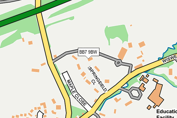 BB7 9BW map - OS OpenMap – Local (Ordnance Survey)
