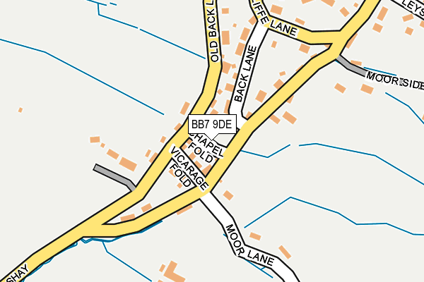 BB7 9DE map - OS OpenMap – Local (Ordnance Survey)