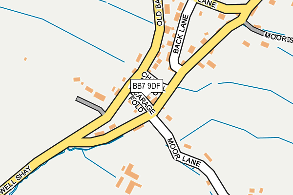 BB7 9DF map - OS OpenMap – Local (Ordnance Survey)